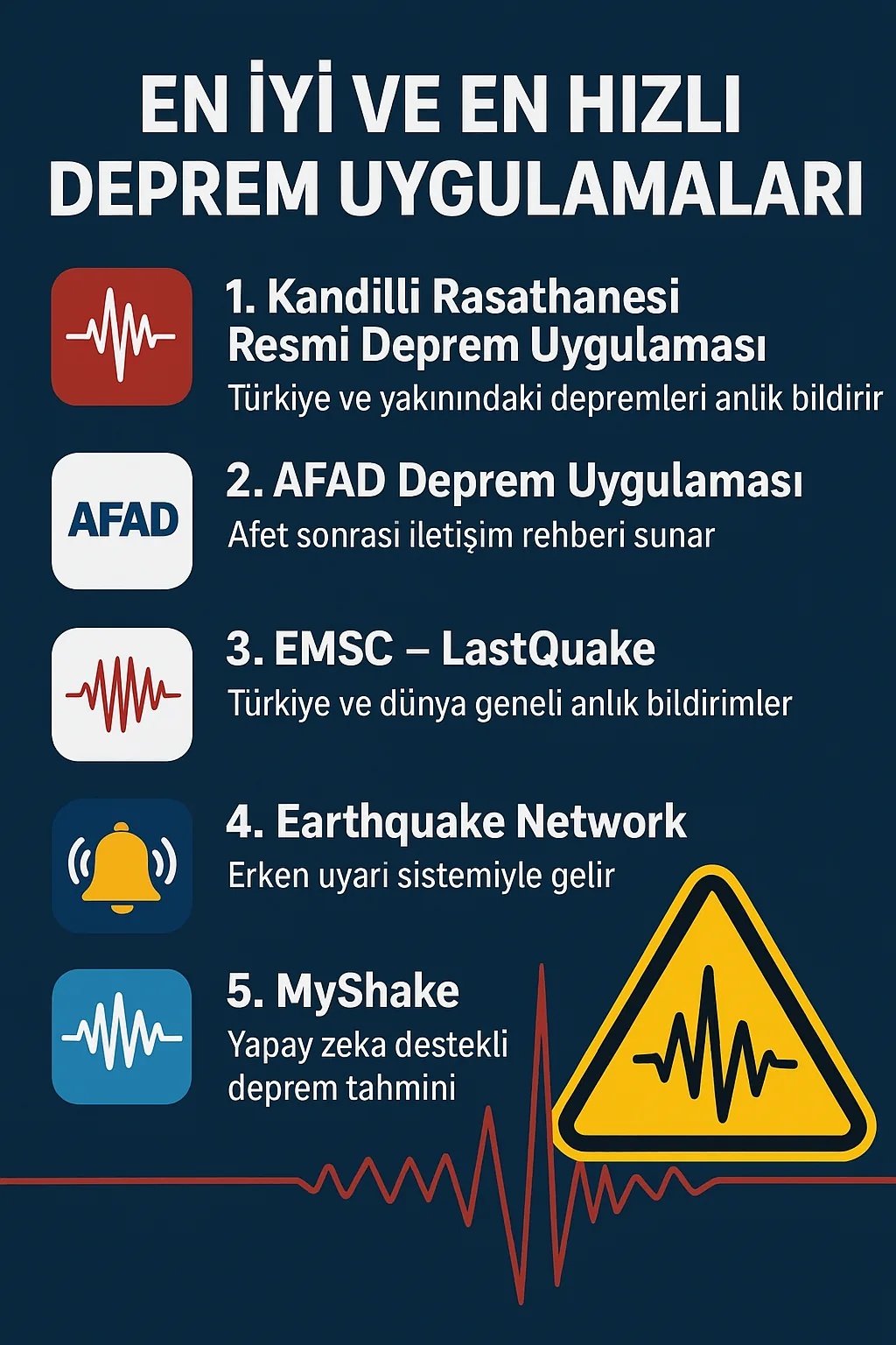 En İyi ve En Hızlı Deprem Uygulamaları (2025 Güncel Liste)