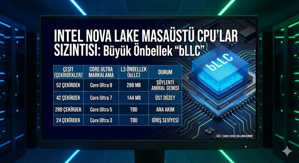 Intel Nova Lake: 52 Çekirdek ve Dev Önbellek!