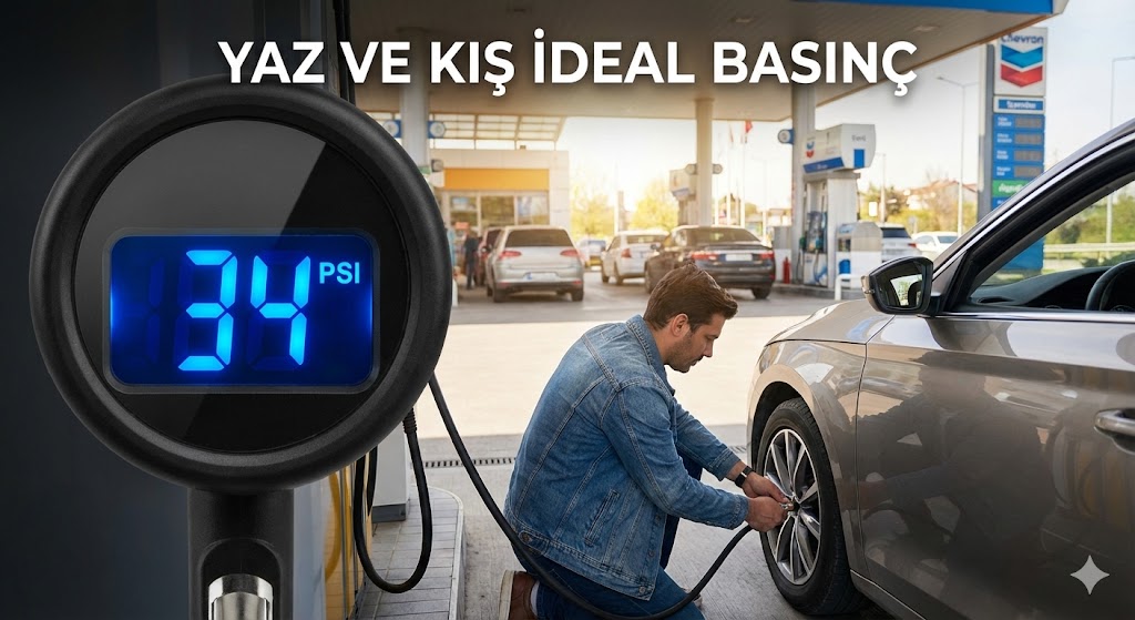 Lastik Basıncı Kaç Olmalı? 2026 Yaz ve Kış İdeal Hava Tablosu (PSI)