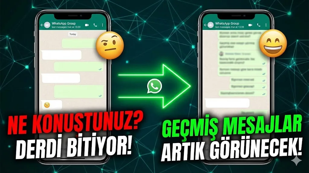 WhatsApp Gruplarında 'Ne Konuştunuz?' Derdi Bitiyor: Geçmiş Mesajlar Artık Görünecek!