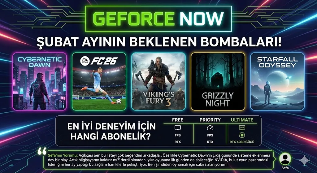 Bulut Oyuncuları Müjde! GeForce NOW'a Şubat 2026'da Eklenecek Oyunlar Belli Oldu