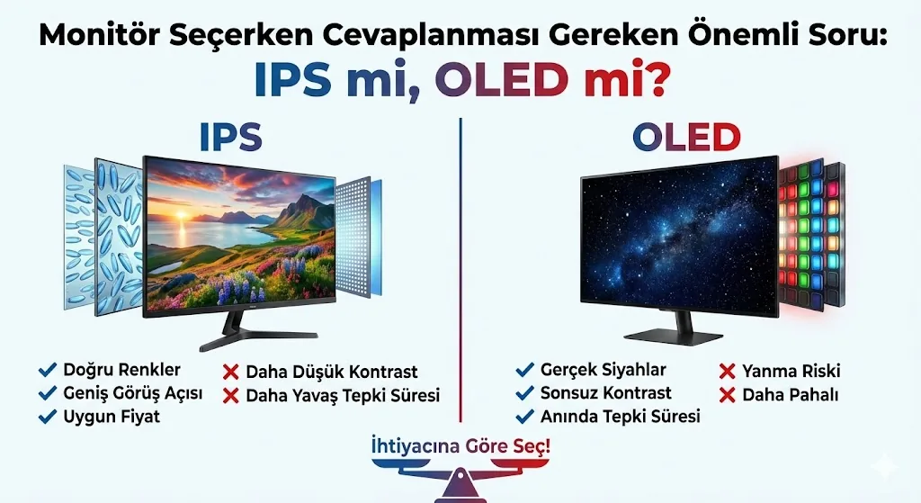 Monitör Seçerken Cevaplanması Gereken Önemli Soru: IPS mi, OLED mi?