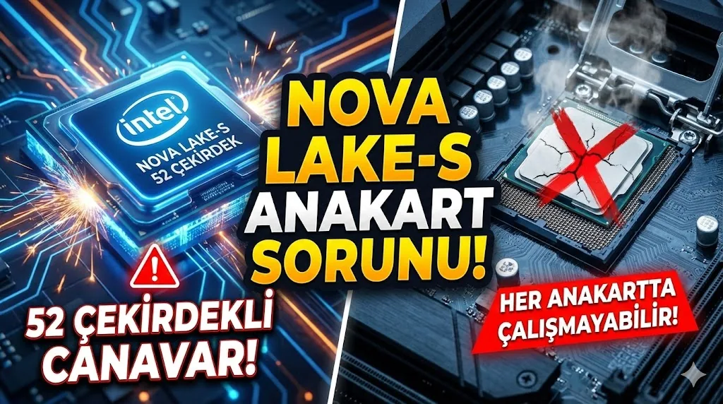 Intel'in 52 Çekirdekli Canavarı Nova Lake-S Her Anakartta Çalışmayabilir!