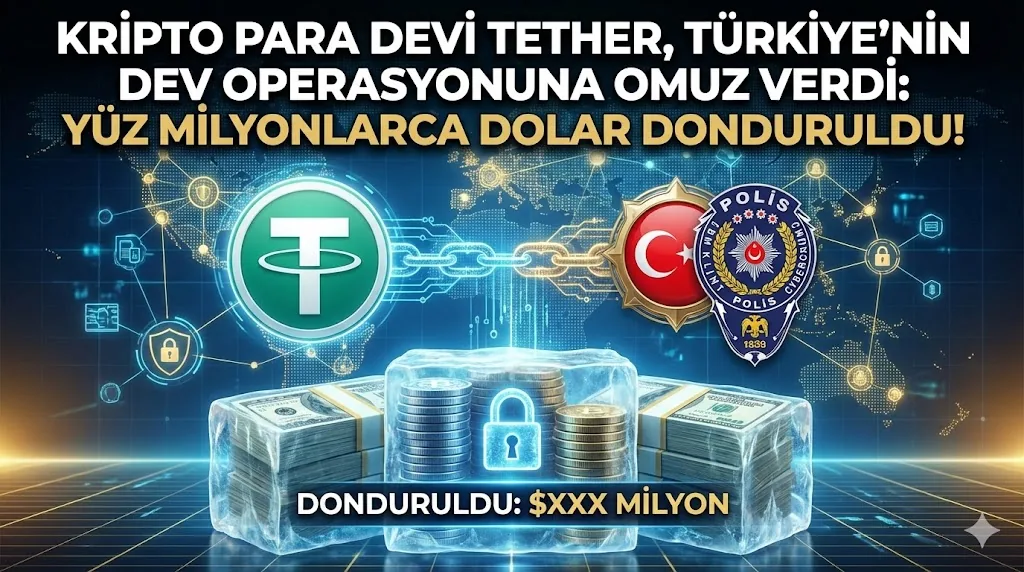 Kripto Para Devi Tether, Türkiye'nin Dev Operasyonuna Omuz Verdi: Yüz Milyonlarca Dolar Donduruldu!