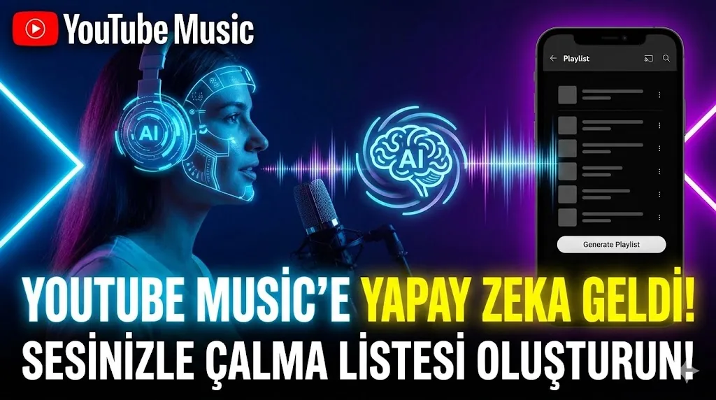 YouTube Music’e Yapay Zeka Geldi: Sesinizle Çalma Listesi Oluşturun!