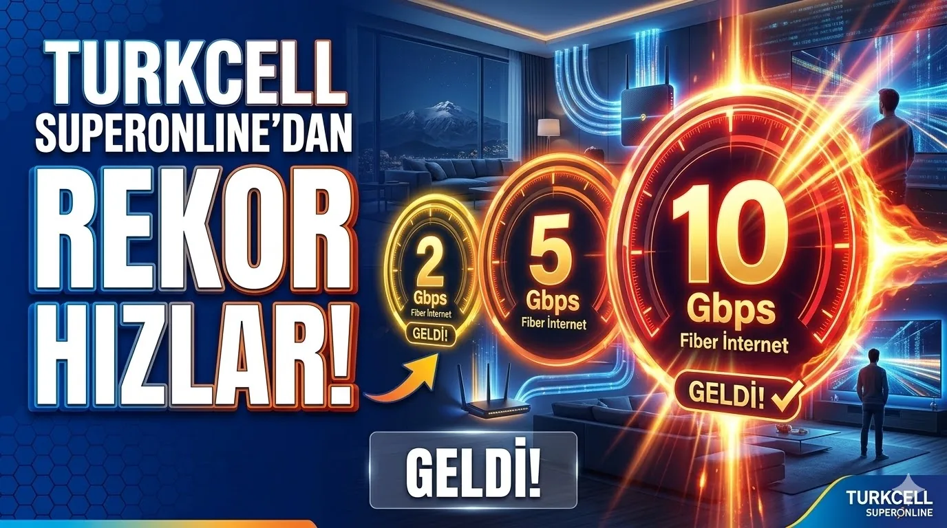 Turkcell Superonline'dan Rekor Hızlar: 2, 5 ve 10 Gbps Fiber İnternet Geldi!