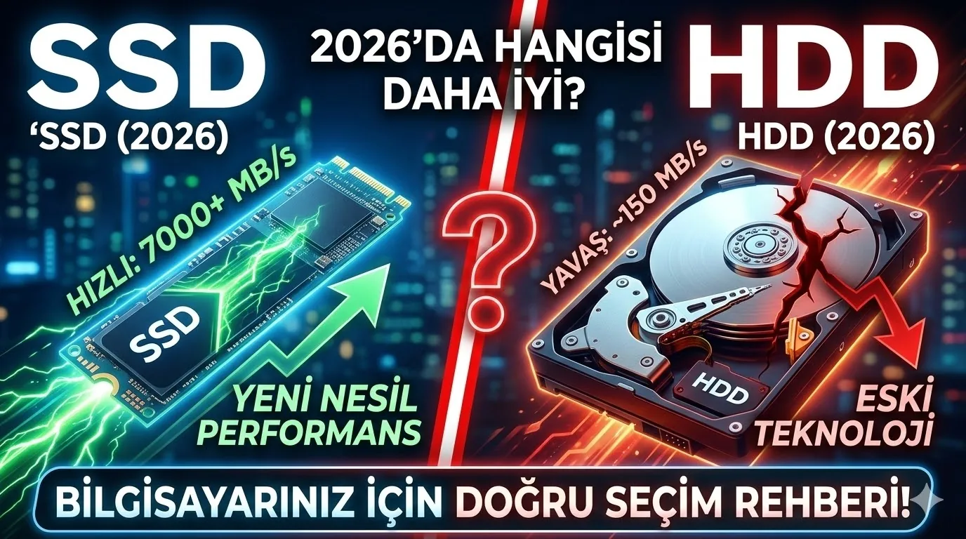 2026'da Hangisi Daha İyi? SSD vs HDD: Bilgisayarınız İçin Doğru Seçim Rehberi!