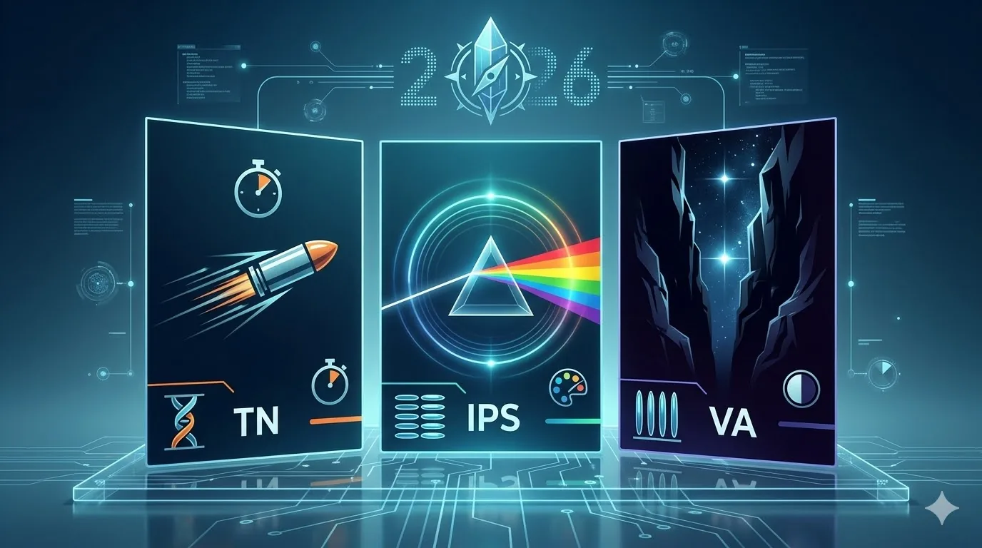 Monitör Panel Tipleri: IPS, VA ve TN Farkları Neler? En İyi Seçim Hangisi? (2026 Rehberi)
