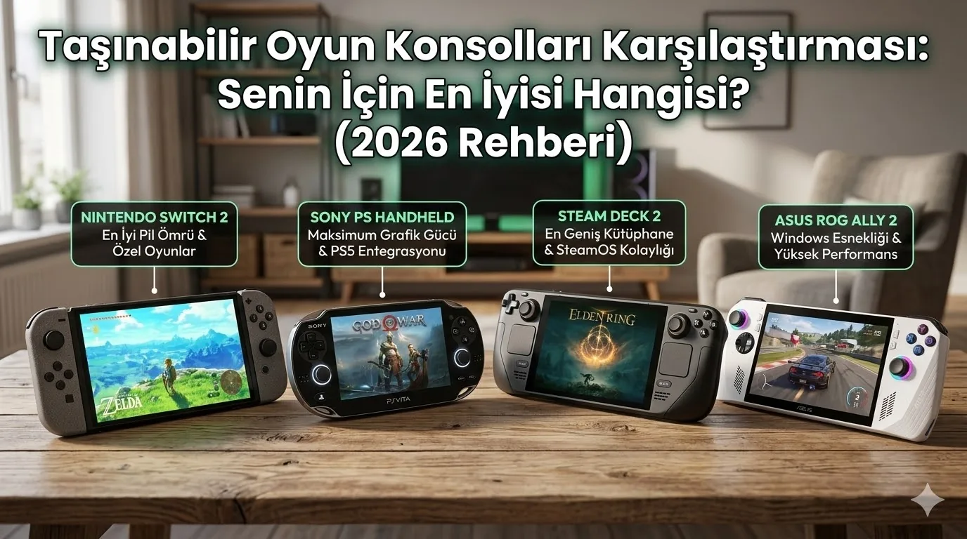 Taşınabilir Oyun Konsolları Karşılaştırması: Senin İçin En İyisi Hangisi? (2026 Rehberi)